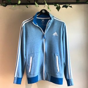 ADIDAS | Blue Zip Up Bomber Jacket